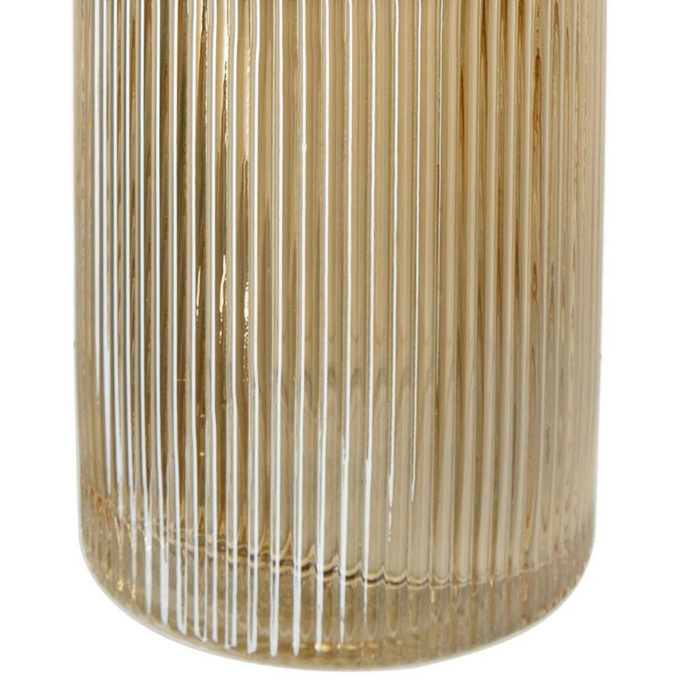 Rae Glass Vases Set of 2, Amber Yellow Cylindrical Flower Vases, Modern Geometric Decor, Table Centerpiece, Home Decor, Tall Glass Vase, Elegant Living Room Decor