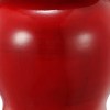 Red Porcelain Ginger Jars - Set of 3, Bell Shaped, Lidded, 5.5"H Decorative Jars, Modern Home Decor