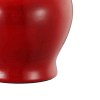 Red Porcelain Ginger Jars - Set of 3, Bell Shaped, Lidded, 5.5"H Decorative Jars, Modern Home Decor