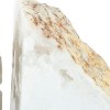 White Geode Bookends, Natural Stone Bookends, 5 Inch Triangular Bookends, Textured Geode Rock Bookends, Decorative Bookends for Home Decor