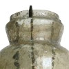 Rustic Farmhouse 15 Inch Glass Candle Holder, Brown Cylindrical Jar, Antique Inspired, Outdoor/Indoor Decor