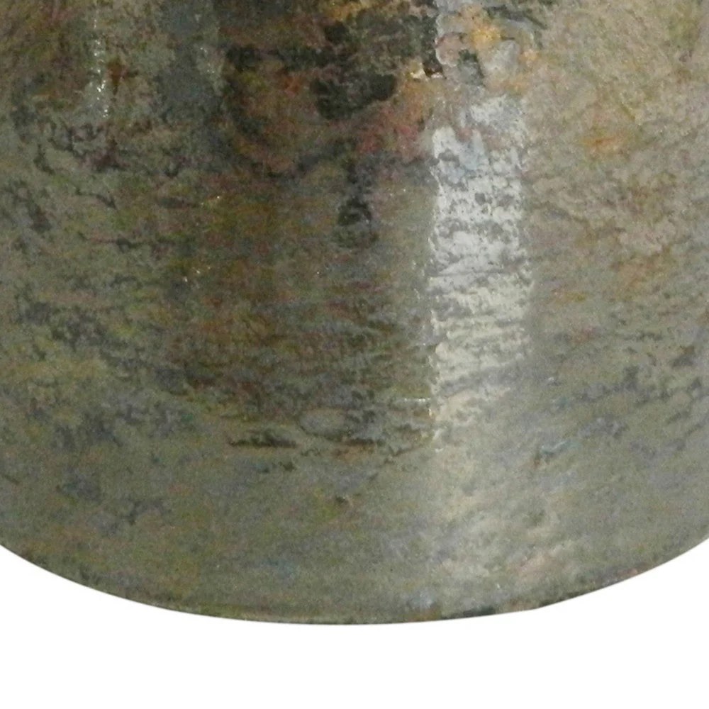 Rustic Farmhouse 15 Inch Glass Candle Holder, Brown Cylindrical Jar, Antique Inspired, Outdoor/Indoor Decor