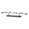 33 Inch Gold Metal Birds on Black Arrow Modern Accent Decor - Stylish Home Decor Sculpture