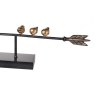 33 Inch Gold Metal Birds on Black Arrow Modern Accent Decor - Stylish Home Decor Sculpture