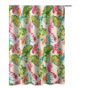 Porto 72x72 Inch Tropical Palm Shower Curtain - Vibrant Blue Green Microfiber - Modern Bathroom Decor