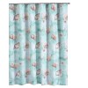 Coastal Conch Shell Shower Curtain, 72x72 Inch Microfiber, Light Blue, Waterproof Liner Compatible, Machine Washable