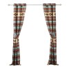 Southwest Microfiber Grommet Curtains 84 Inch, Geometric Print, 2 Panels + Tiebacks, Privacy Lined, Machine Washable