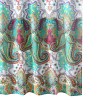 Vana 72x72 Inch Microfiber Shower Curtain - Blue Red Paisley Floral Print Bathroom Decor