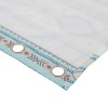 Kiev 84 Inch Blue Southwest Microfiber Grommet Curtains, 2 Panels + Tiebacks, Lined, Machine Washable, Geometric Design