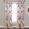 Minsk 84x42 Inch Gray Flower Curtains, Polyester, Lined, 2 Panels, Tiebacks, Vibrant Colors, Machine Washable