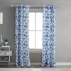 All Nested Riga 84 Inch Blue Seashell Microfiber Window Curtains with Tiebacks - Coastal Decor Rod Pocket Panels (Set of 2)