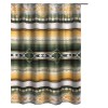 Jashua 72x72 Inch Southwest Shower Curtain, Yellow Stripe, Microfiber Polyester, Buttonhole, Modern Bathroom Decor
