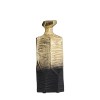 Kaya 9" Gold & Black Metal Vase - Square Geometric Accent Vase for Home Decor