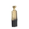 Kaya 9" Gold & Black Metal Vase - Square Geometric Accent Vase for Home Decor
