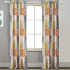 Turin 84 Inch Long Patchwork Flower Curtains, Brushed Microfiber, 2 Panels, Tiebacks, Privacy Liner, Rod Pocket, Multicolor Bohemian Decor