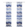 Oda 84 Inch Blue Ocean Wave Blackout Curtains, Microfiber Polyester, 2 Panels & Tiebacks, 42x84 Inch, Room Darkening, Privacy Curtains, Machine Washable