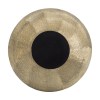 Gold Metal Decorative Bowls Set of 2 - Aluminum, Curved, Hammered Texture, Vintage Style, 12.2" & 9.4"