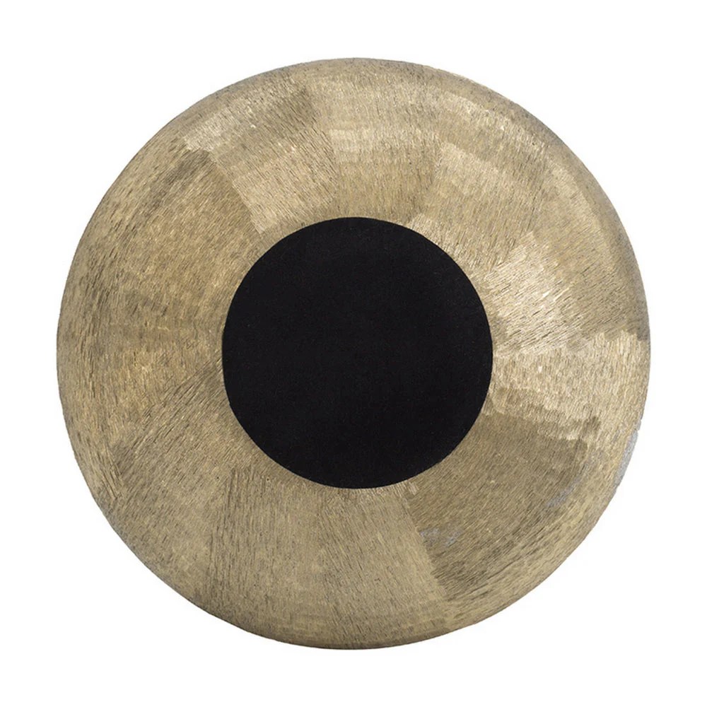 Gold Metal Decorative Bowls Set of 2 - Aluminum, Curved, Hammered Texture, Vintage Style, 12.2" & 9.4"