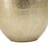 Gold Metal Vase, 14 Inch Tall, Modern, Curved, Bottleneck, Aluminum, Decorative Flower Vase