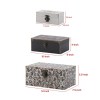 Leo 3-Piece Decorative Storage Box Set - Vintage Floral MDF Boxes with Vegan Leather Lining & Metal Locks - Black & Gray