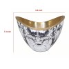 Sinzo 10" Gold Aluminum Decorative Bowl - Marble Texture, Modern, Lightweight, Watertight, Gray/White/Gold, 9.8L x 9.8W x 7.3H
