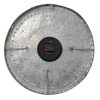 20" Vintage Gray Metal Wall Clock, Roman Numerals, Farmhouse Style, Round Clock, Decorative Clock
