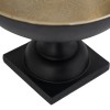 Vintage Gold & Black Aluminum Accent Bowl with Pedestal Stand - 10 Inch Decorative Bowl