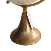 15-Inch Gold & White Modern Globe, Rotating, Aluminum Stand, Decorative Accent