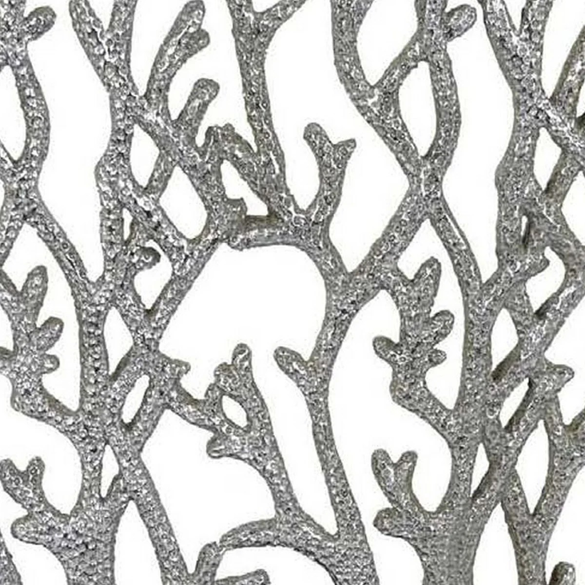 Spark 20" Silver & Black Resin Coral Tabletop Decor - Coastal Home Decor Accent