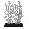 Spark 20" Silver & Black Resin Coral Tabletop Decor - Coastal Home Decor Accent