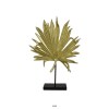 Menny 21" Gold Palm Leaf Resin Sculpture - Modern Decorative Home Decor Accent - Elegant Gold & Black Resin & Wood Stand