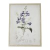 Modern Floral Wall Art Prints Set of 2, Black & White Framed Canvas Paintings, 24x32, Fir Wood, Vintage Botanical Decor