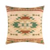 Kip 18x18 Inch Southwest Geometric Throw Pillow - Brown Multicolor Plush Polyester Canvas Cover