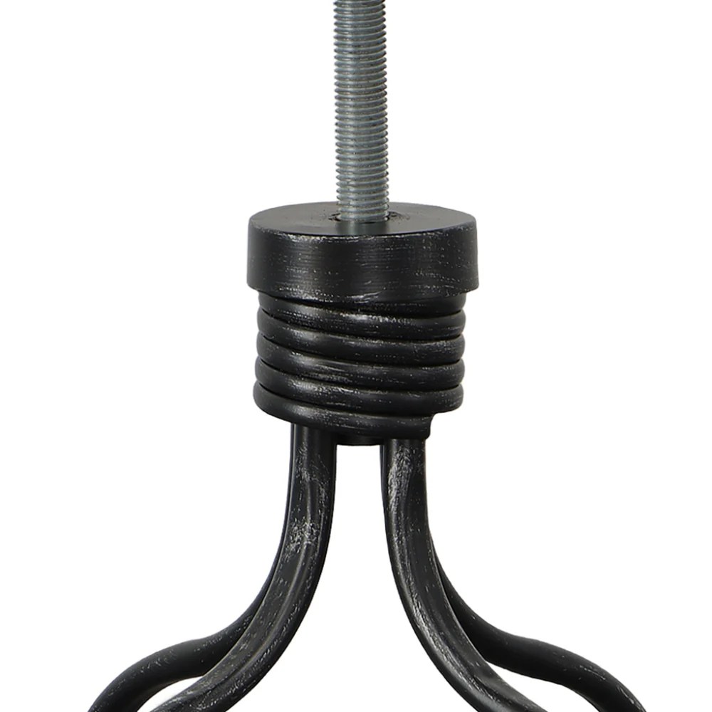 Vintage Metal Swivel Bar Stool - Adjustable Height, Padded Seat, 330lb Capacity, Brown & Gray