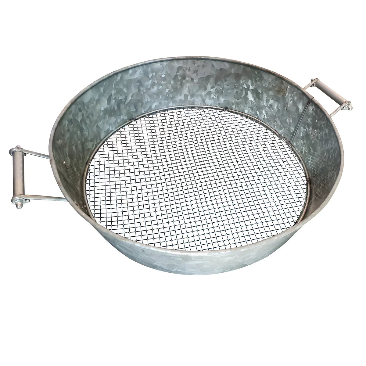 Round Galvanized Steel Compost Sifter with Handles