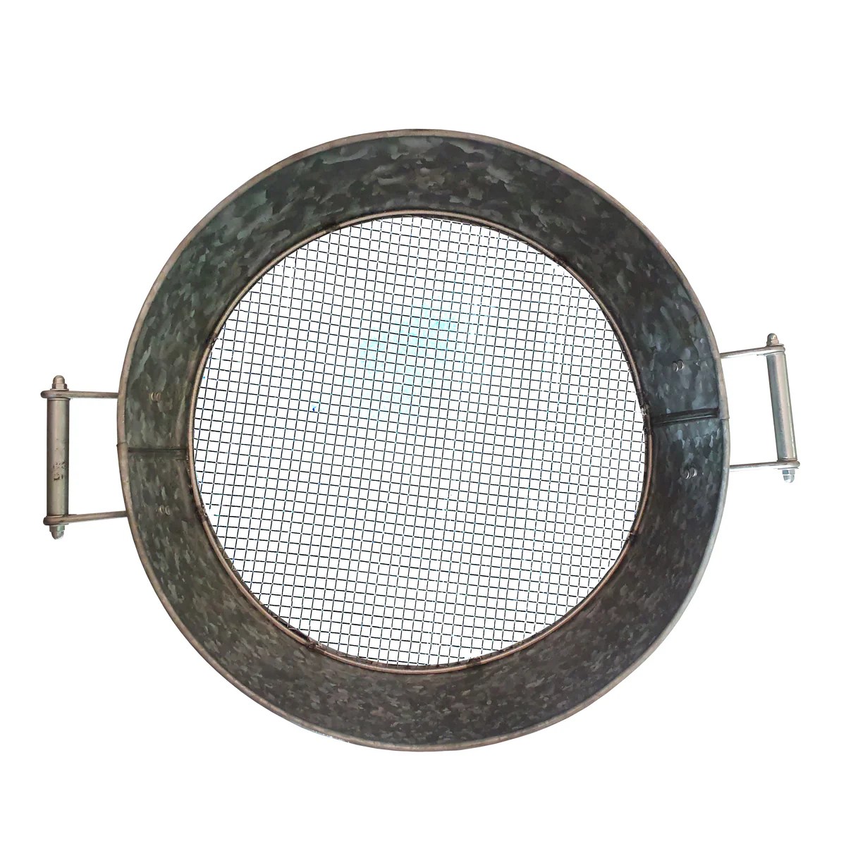 Round Galvanized Steel Compost Sifter with Handles