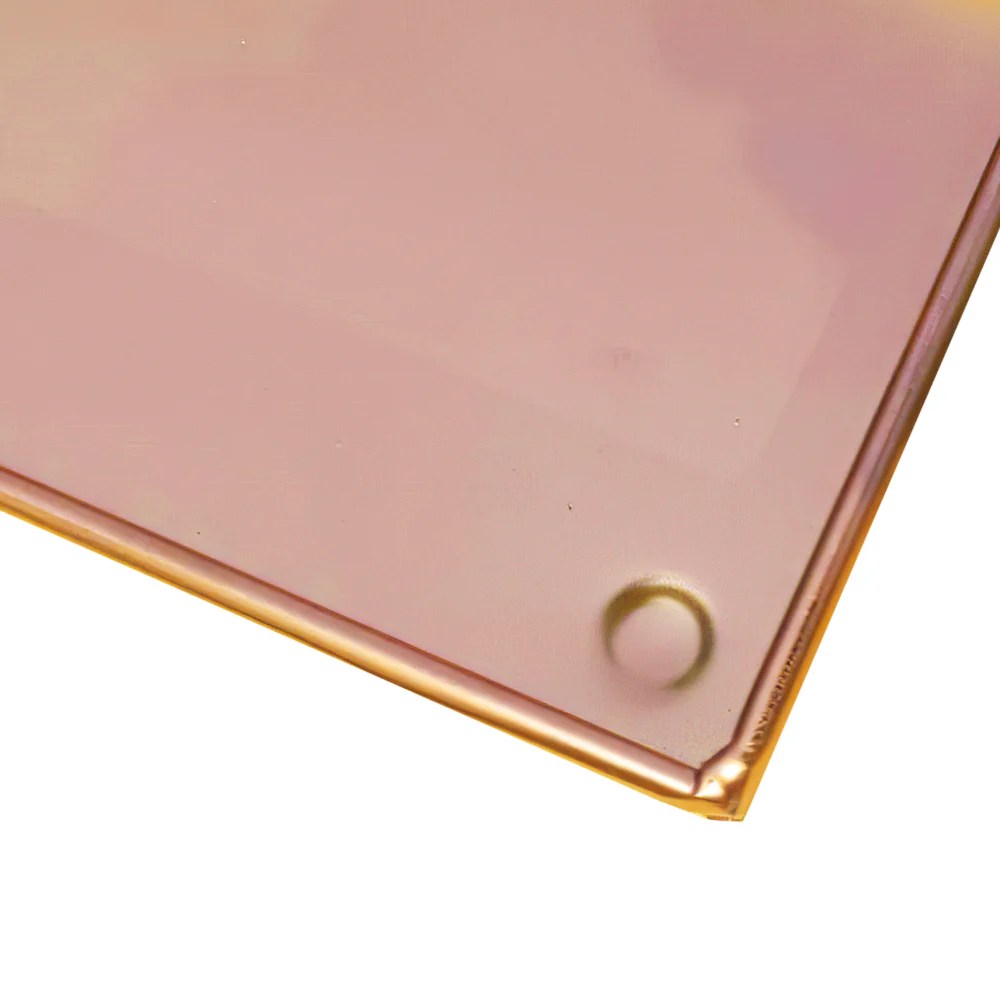 29 Inch Copper Metal Windowsill Planter Tray - Large Rectangular Stainless Steel Plant Stand with Trim Edges - Indoor Outdoor Decor