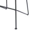 28" Mango Wood Bar Stool with Iron Legs, Brown & Black Saddle Seat, Counter Height, Kitchen & Dining
