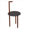 Industrial Acacia Wood & Metal End Table, Brown & Black, Round, 29 Inch, Portable, Sturdy