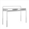 White Computer Desk, 2 Storage, Metal Frame