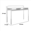 White Computer Desk, 2 Storage, Metal Frame