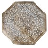 Mango Wood Farmhouse Side Table, Octagonal, Carved