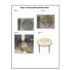 18" Handcrafted Mango Wood Side Table, Floral Carved Top, Tripod Base, Boho Farmhouse End Table, Antique Brown & White