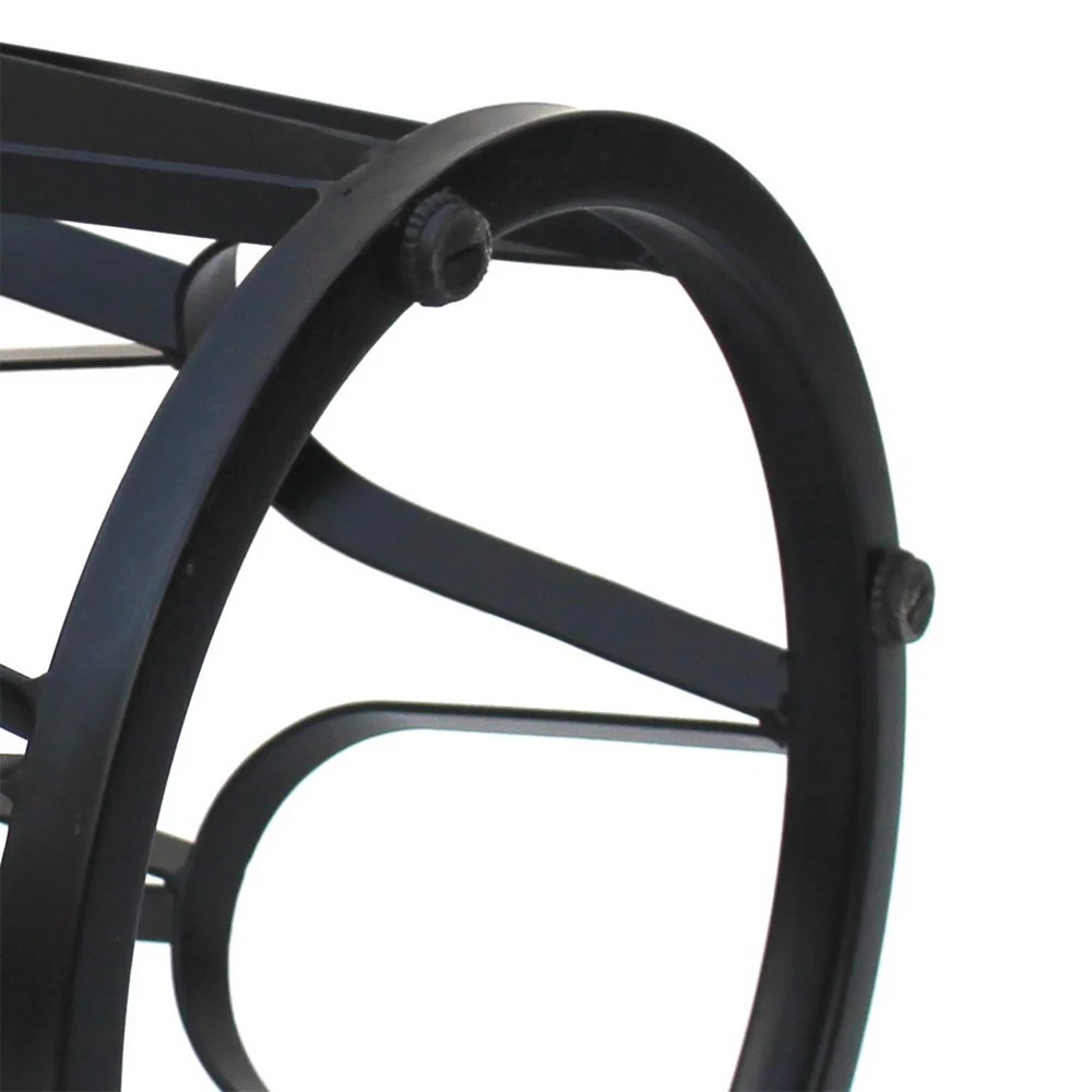 Dex 32" Round Mango Wood Coffee Table with Black Metal Lattice Frame - Modern Living Room Furniture