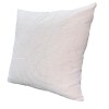 White Cotton Throw Pillows, 20x20, Abstract Embroidery
