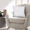 White Cotton Throw Pillows, 20x20, Abstract Embroidery