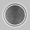 32 Inch Round LED Bathroom Mirror with Defogger, Touch Sensor, Silver Frame, Illuminated, Frameless