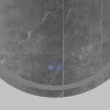 32 Inch Round LED Bathroom Mirror with Defogger, Touch Sensor, Silver Frame, Illuminated, Frameless
