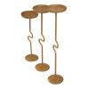 Matte Gold Metal Candle Holders Set of 3, S Shaped Candle Stands, Vintage Iron, Decorative Accessories, Tall Candlestick Holders