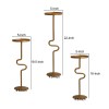 Matte Gold Metal Candle Holders Set of 3, S Shaped Candle Stands, Vintage Iron, Decorative Accessories, Tall Candlestick Holders